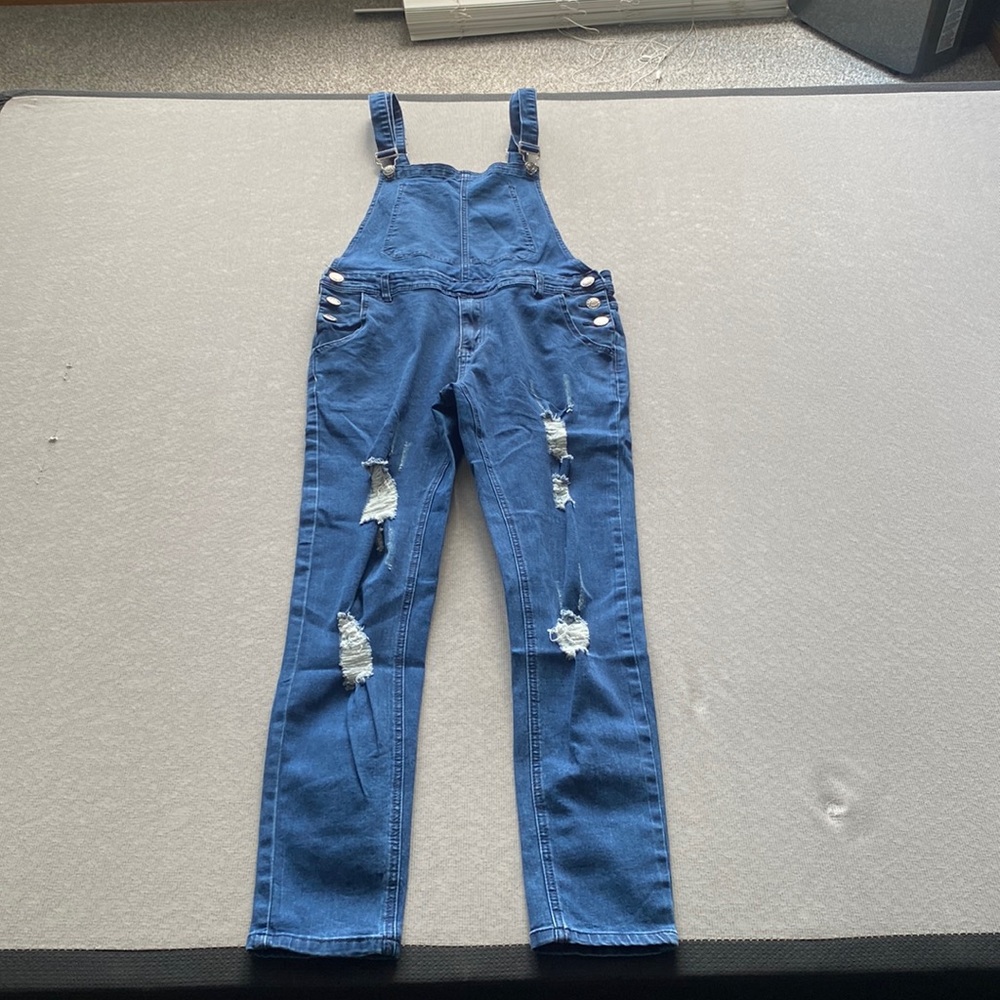 Woman’s Blue Denim Straight leg Overalls